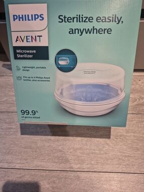 Philips Avent SCF281/05 BPA Free Microwave Sterilizer For Baby Bottles. New